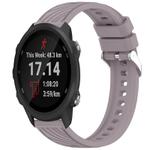 For Garmin Forerunner 245 / 245 Music Stripe Texture Silicone 20mm Watch Band(Roland Purple)