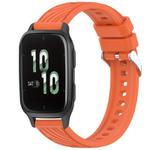 For Garmin Forerunner Sq2 / Sq2 Music Stripe Texture Silicone 20mm Watch Band(Orange)