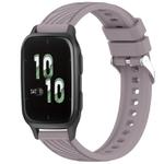 For Garmin Forerunner Sq2 / Sq2 Music Stripe Texture Silicone 20mm Watch Band(Roland Purple)