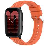 For Amazfit Active Stripe Texture 20mm Silicone Watch Band(Orange)