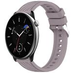 For Amazfit GTR Mini Stripe Texture 20mm Silicone Watch Band(Roland Purple)