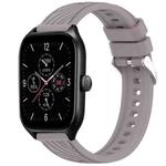 For Amazfit GTS 4 Stripe Texture 20mm Silicone Watch Band(Roland Purple)