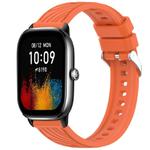 For Amazfit GTS 4 Mini Stripe Texture 20mm Silicone Watch Band(Orange)