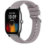 For Amazfit GTS 4 Mini Stripe Texture 20mm Silicone Watch Band(Roland Purple)