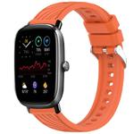 For Amazfit GTS 2 Mini Stripe Texture 20mm Silicone Watch Band(Orange)