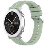 For Amazfit Pop Stripe Texture 20mm Silicone Watch Band(Light Green)