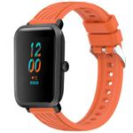 For Amazfit Bip 1S Stripe Texture 20mm Silicone Watch Band(Orange)