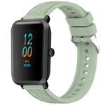 For Amazfit Bip 1S Stripe Texture 20mm Silicone Watch Band(Light Green)