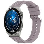 For Huawei Watch GT 3 Pro 43mm Stripe Texture 20mm Silicone Watch Band(Roland Purple)