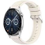 For Huawei Watch GT 3 42mm Stripe Texture 20mm Silicone Watch Band(Starlight)