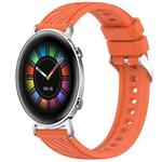 For Huawei Watch GT 2 42mm Stripe Texture 20mm Silicone Watch Band(Orange)