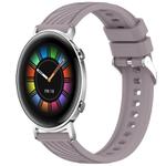 For Huawei Watch GT 2 42mm Stripe Texture 20mm Silicone Watch Band(Roland Purple)