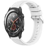 For Huawei Watch 2 Stripe Texture 20mm Silicone Watch Band(White)