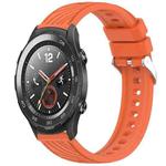 For Huawei Watch 2 Stripe Texture 20mm Silicone Watch Band(Orange)