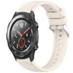 For Huawei Watch 2 Stripe Texture 20mm Silicone Watch Band(Starlight)