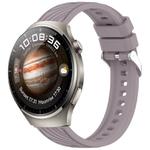 For Huawei Watch GT 4 Pro Stripe Texture 22mm Silicone Watch Band(Roland Purple)