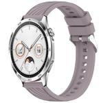 For Huawei Watch GT 4 46mm Stripe Texture 22mm Silicone Watch Band(Roland Purple)