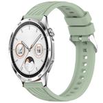 For Huawei Watch GT 4 46mm Stripe Texture 22mm Silicone Watch Band(Light Green)