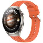 For Huawei Watch 4 Stripe Texture 22mm Silicone Watch Band(Orange)