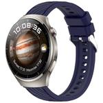 For Huawei Watch 4 Stripe Texture 22mm Silicone Watch Band(Midnight Blue)