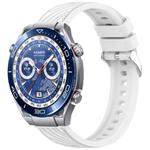 For Huawei Watch Ultimate Stripe Texture 22mm Silicone Watch Band(White)