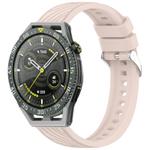 For Huawei Watch GT 3 SE Stripe Texture 22mm Silicone Watch Band(Pink)