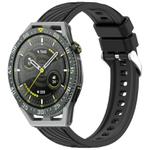 For Huawei Watch GT 3 SE Stripe Texture 22mm Silicone Watch Band(Black)