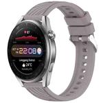 For Huawei Watch 3 Pro New Stripe Texture 22mm Silicone Watch Band(Roland Purple)