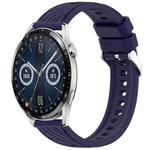 For Huawei Watch GT3 46mm Stripe Texture 22mm Silicone Watch Band(Midnight Blue)