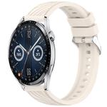 For Huawei Watch GT3 46mm Stripe Texture 22mm Silicone Watch Band(Starlight)