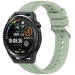 For Huawei Watch GT Runner Stripe Texture 22mm Silicone Watch Band(Light Green)