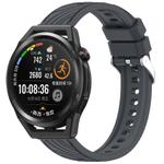 For Huawei Watch GT Runner Stripe Texture 22mm Silicone Watch Band(Dark Gray)