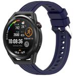 For Huawei Watch GT Runner Stripe Texture 22mm Silicone Watch Band(Midnight Blue)