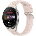 For Huawei Watch 3 Pro Stripe Texture 22mm Silicone Watch Band(Pink)