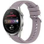 For Huawei Watch 3 Pro Stripe Texture 22mm Silicone Watch Band(Roland Purple)