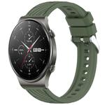 For Huawei GT2 Pro Stripe Texture 22mm Silicone Watch Band(Dark Green)