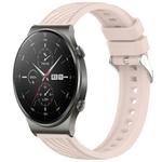 For Huawei GT2 Pro Stripe Texture 22mm Silicone Watch Band(Pink)