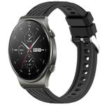 For Huawei GT2 Pro Stripe Texture 22mm Silicone Watch Band(Black)