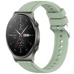 For Huawei GT2 Pro Stripe Texture 22mm Silicone Watch Band(Light Green)