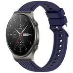 For Huawei GT2 Pro Stripe Texture 22mm Silicone Watch Band(Midnight Blue)