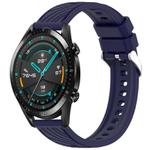 For Huawei GT2 46mm Stripe Texture 22mm Silicone Watch Band(Midnight Blue)