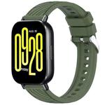 For Redmi Watch 5 Active Stripe Texture 22mm Silicone Watch Band(Dark Green)