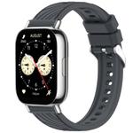 For Redmi Watch 5 Lite Stripe Texture 22mm Silicone Watch Band(Dark Gray)