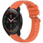 For Xiaomi MI Watch S1 Pro Stripe Texture 22mm Silicone Watch Band(Orange)