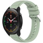 For Xiaomi MI Watch S1 Pro Stripe Texture 22mm Silicone Watch Band(Light Green)