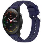 For Xiaomi MI Watch S1 Pro Stripe Texture 22mm Silicone Watch Band(Midnight Blue)