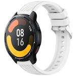 For Xiaomi Watch S1 Active Stripe Texture 22mm Silicone Watch Band(White)