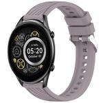 For Xiaomi Haylou RT2 LS10 Stripe Texture 22mm Silicone Watch Band(Roland Purple)