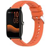 For Xiaomi Haylou GST LS09B Stripe Texture 22mm Silicone Watch Band(Orange)