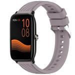 For Xiaomi Haylou GST LS09B Stripe Texture 22mm Silicone Watch Band(Roland Purple)